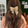 Jaanshu glitter hair bow