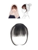 JAANSHU Clip in Front Bangs Hair for Women, 4.7 Inch Length Fake Bangs, DIY Cut Design, Bangs Hair Extensions for Women Hairstyle (Natural Color) - Image 7