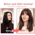 JAANSHU Clip in Front Bangs Hair for Women, 4.7 Inch Length Fake Bangs, DIY Cut Design, Bangs Hair Extensions for Women Hairstyle (Natural Color) - Image 3