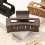 JAANSHU 4 Pc Matte Hair Claw Set – Stylish, Durable, Non-Slip Clips for Women & Girls – Perfect for All Hair Types & Everyday Use (Pack of 4) - Image 4