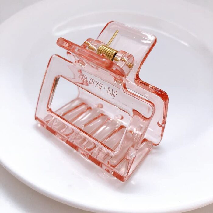 JAANSHU Pack of 4 Transparent Claw Clips, Hair Claw Clips for Women And Girls, 2 Inch Small Hair Clips, Medium Rectangle Claw Hair Clip, Acrylic Square Jaw Clips Hair. - Image 4