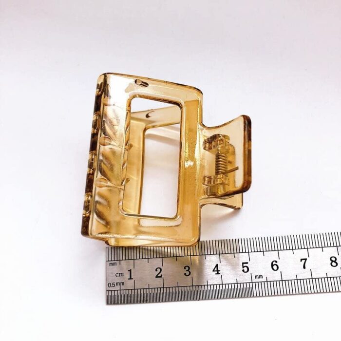 JAANSHU Pack of 4 Transparent Claw Clips, Hair Claw Clips for Women And Girls, 2 Inch Small Hair Clips, Medium Rectangle Claw Hair Clip, Acrylic Square Jaw Clips Hair. - Image 5