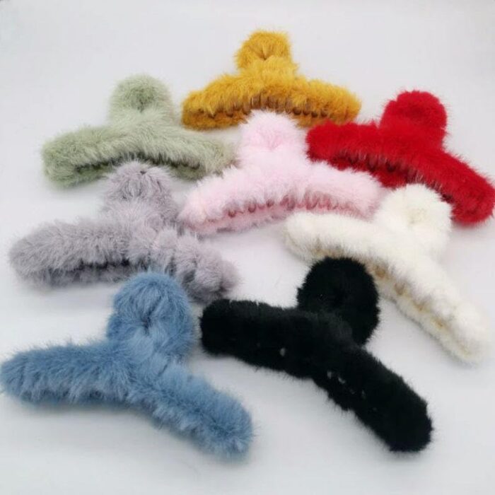 JAANSHU Premium Fur Hair Clutcher - Lightweight, Anti-Slip, Durable, Perfect for Thick & Fine Hair, All-Day Comfort & Everyday Styling. - Image 3