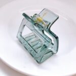JAANSHU Pack of 4 Transparent Claw Clips, Hair Claw Clips for Women And Girls, 2 Inch Small Hair Clips, Medium Rectangle Claw Hair Clip, Acrylic Square Jaw Clips Hair. - Image 2