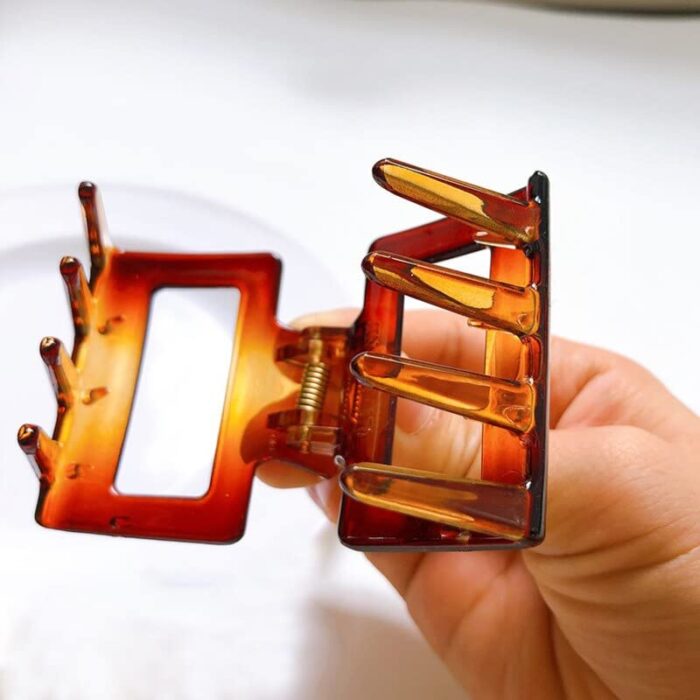JAANSHU Pack of 4 Transparent Claw Clips, Hair Claw Clips for Women And Girls, 2 Inch Small Hair Clips, Medium Rectangle Claw Hair Clip, Acrylic Square Jaw Clips Hair. - Image 3