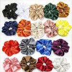 JAANSHU Silky Satin Scrunchies Ponytail Holders for Girls, Women (Pack of-12) Multi-color - Image 3