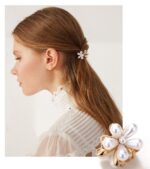 Jaanshu Mini Pearl Claw Clips Hair Barrettes - Set of 10 Sweet Artificial Pearl Hair Clips for Women and Girls, Ideal for Party, Wedding, and Casual occassion - Image 3