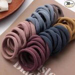 JAANSHU Seamless Colorful Ponytail Holders – 100 Pcs No-Damage Hair Ties for Thick Hair, Durable and Stretchy Hair Accessories in Multi Colors - Image 6