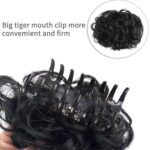 JAANSHU Curls Messy Curly Dish Hair Claw Bun Hairpieces Clip - Natural Looking Ponytail Synthetic Hairpiece for Women - Image 5