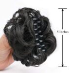 JAANSHU Curls Messy Curly Dish Hair Claw Bun Hairpieces Clip - Natural Looking Ponytail Synthetic Hairpiece for Women - Image 6