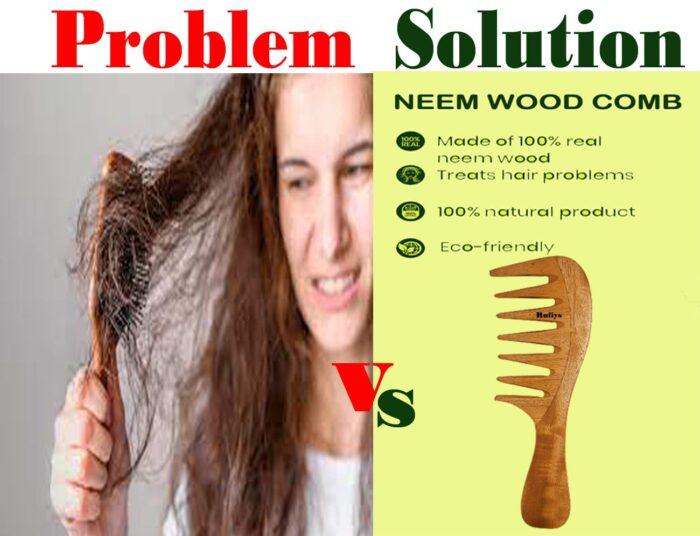 JAANSHU Neem Wood Hair Comb – Anti-Static, Natural, Eco-Friendly Design, Gentle on Hair, Comb for All Hair Types - Image 3