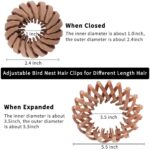 JAANSHU Bird Nest Hair Ponytail Holder - Plastic Bun Clip with Easy Grip Design, Durable Multi-Color Hair Claw for Stylish Updos - Image 4