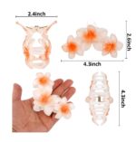 JAANSHU Triple Flower Hair Claw Clutcher – Stylish & Durable, Non-Slip Grip, Lightweight & Comfortable – Multicolor Pack of 4 - Image 5