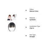 JAANSHU Clip in Front Bangs Hair for Women, 4.7 Inch Length Fake Bangs, DIY Cut Design, Bangs Hair Extensions for Women Hairstyle (Natural Color) - Image 6
