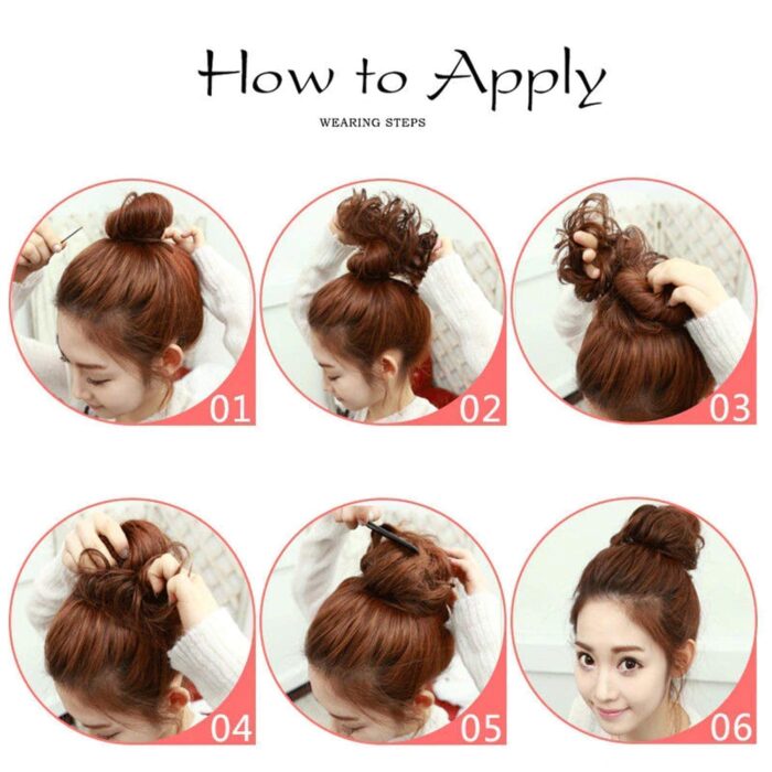 Jaanshu - Stylish Juda Hair Buns - Messy Bun Hair Extension with Artificial Fake Bun Maker Scrunchies - Elastic Rubber Band Included - Image 4