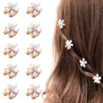Jaanshu Mini Pearl Claw Clips Hair Barrettes - Set of 10 Sweet Artificial Pearl Hair Clips for Women and Girls, Ideal for Party, Wedding, and Casual occassion - Image 2