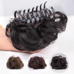 JAANSHU Curls Messy Curly Dish Hair Claw Bun Hairpieces Clip - Natural Looking Ponytail Synthetic Hairpiece for Women - Image 3