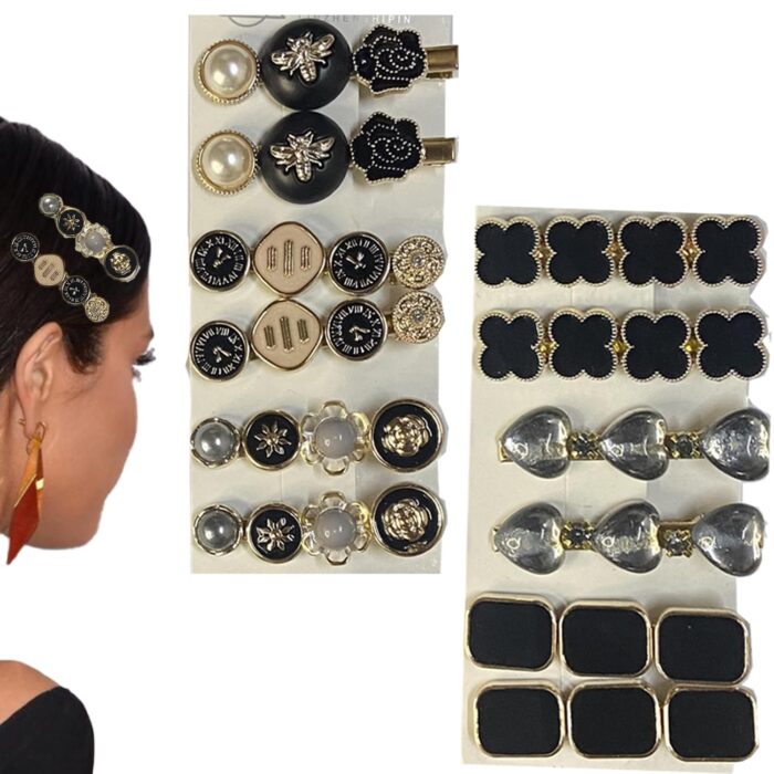 JAANSHU Black Korean Style Fancy Hair Clips – Elegant Hair Accessories for Women & Girls - Image 3