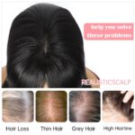 JAANSHU Clip on hair extension for Women Hair Darkest Brown In Color 20-Inch Hair Topper for Women Real Hair Look Great -Quality Synthetic, Center Part, 4x4 Base, Ideal for Bald Spots - Image 6
