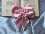 JAANSHU Bow Hair Clips Handmade Ties for Girls Women Silk Satin Stylish Bow Hair Clip Bowknot Soft Fabric Bowknot French Barrettes Hair Accessories Gift- Multicolor, Pack of 3 - Image 4