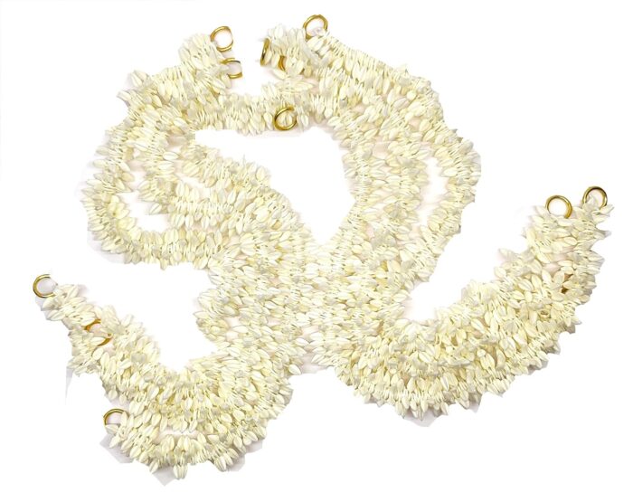 JAANSHU Gajra/Jasmine Garland Mala with Real Jasmine fragrance for women, used as hair accessories set of 12 with a surprised freebie - Image 3