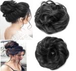 Jaanshu - Stylish Juda Hair Buns - Messy Bun Hair Extension with Artificial Fake Bun Maker Scrunchies - Elastic Rubber Band Included - Image 2