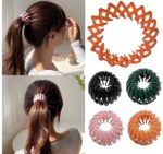 JAANSHU Bird Nest Hair Ponytail Holder - Plastic Bun Clip with Easy Grip Design, Durable Multi-Color Hair Claw for Stylish Updos - Image 7