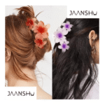 JAANSHU Triple Flower Hair Claw Clutcher – Stylish & Durable, Non-Slip Grip, Lightweight & Comfortable – Multicolor Pack of 4 - Image 2