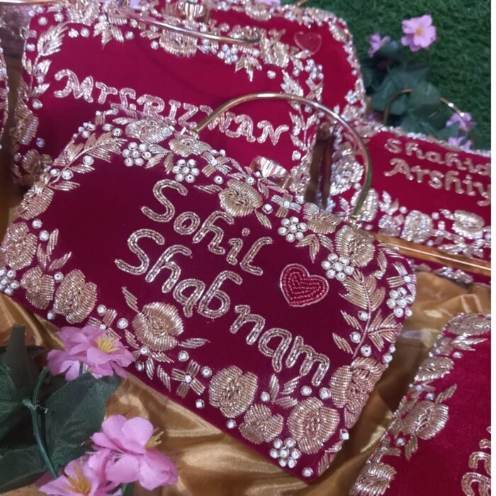 Bridal Nikah Dupatta – Personalized to Match Your Lehenga | Handcrafted Dupatta for Traditional Weddings | Multiple Colors Available - Image 6