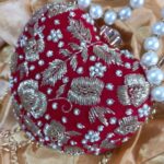 Personalized Bridal Purse with Name Embroidery | Matching Bridal Lehenga | Hindi, English, Urdu & Punjabi | Handcrafted Wedding Clutch for Brides - Image 8