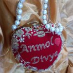 Personalized Bridal Purse with Name Embroidery | Matching Bridal Lehenga | Hindi, English, Urdu & Punjabi | Handcrafted Wedding Clutch for Brides - Image 7