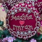 Personalized Bridal Purse with Name Embroidery | Matching Bridal Lehenga | Hindi, English, Urdu & Punjabi | Handcrafted Wedding Clutch for Brides - Image 5