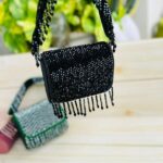 JAANSHU Luxury Handcrafted Designer Beaded Handbags for Women with Stylish Small Belt - Image 14