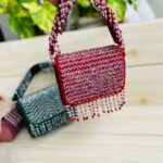 JAANSHU Luxury Handcrafted Designer Beaded Handbags for Women with Stylish Small Belt - Image 10