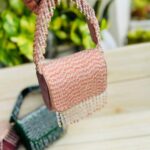 JAANSHU Luxury Handcrafted Designer Beaded Handbags for Women with Stylish Small Belt - Image 7