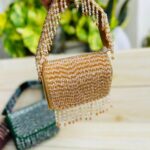 JAANSHU Luxury Handcrafted Designer Beaded Handbags for Women with Stylish Small Belt - Image 4
