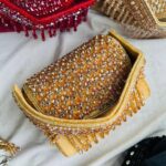 JAANSHU Luxury Handcrafted Designer Beaded Handbags for Women with Stylish Small Belt - Image 2