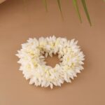 JAANSHU Jasmine Scented Hair Scrunchies (2 Pcs) – Floral Gajra Rubber Bands for Women & Girls, Perfect for Traditional & Festive Hairstyles - Image 6