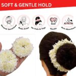 JAANSHU Jasmine Scented Hair Scrunchies (2 Pcs) – Floral Gajra Rubber Bands for Women & Girls, Perfect for Traditional & Festive Hairstyles - Image 5