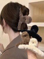 JAANSHU Premium Fur Hair Clutcher - Lightweight, Anti-Slip, Durable, Perfect for Thick & Fine Hair, All-Day Comfort & Everyday Styling.