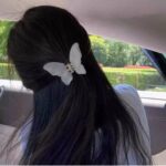 Jaanshu Butterfly Frosted Acrylic Hair Claw Clips - Trendy Hair Accessories for Women & Girls (Pack of 4) Multicolor - Image 5
