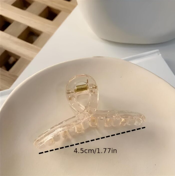 Jaanshu Medium Size Cross Hair Claw Clips - 4 Pack Resin Acrylic Clips, Simple Style, Durable Non-Slip Hair Accessories for Women - Image 3