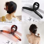 Jaanshu Medium Size Cross Hair Claw Clips - 4 Pack Resin Acrylic Clips, Simple Style, Durable Non-Slip Hair Accessories for Women - Image 2