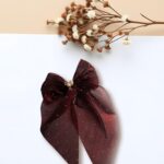 Jaanshu Large Hair Bows for Women and Girls, Organza Silk Hair Bow Clips with Tail, Pack of 2, Elegant Hair Accessories for Parties & Daily Wear - Image 6