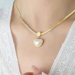 Jaanshu Heart Shape Pearl Necklace for Women & Girls | Elegant Artificial Jewelry | Romantic Gift for Wife, Girlfriend, Sister