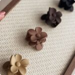 Jaanshu Flower Clutcher Hair Claw Clips - Matte Nonslip For Thin & Thick Hair, Strong Grip Korean Hair Accessories (Pack of 4) - Image 3