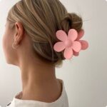 Jaanshu Flower Clutcher Hair Claw Clips - Matte Nonslip For Thin & Thick Hair, Strong Grip Korean Hair Accessories (Pack of 4) - Image 5