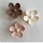 Jaanshu Flower Clutcher Hair Claw Clips - Matte Nonslip For Thin & Thick Hair, Strong Grip Korean Hair Accessories (Pack of 4) - Image 7