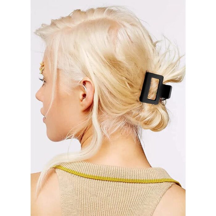 Jaanshu 4 PCS Matte Square Claw Clips for women - 2" Durable Hair Clips for Thick Hair, Stylish Multicolor Hair Accessories for Women - Image 7