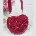 Designer Crystal Clutch bags - Elegant Heart shape Handmade Clutch